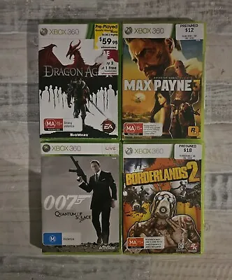 Xbox 360 Borderlands 2 Dragon Age 2 007 Quantum Of Solace Max Payne 3 Bundle • $49.99