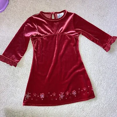 Red Velvet Dress Size 12-18 Months • £2