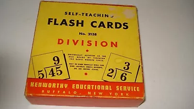 Vintage Kenworthy Educational Flash Cards/ No. 2138 Division . 90 Cards • $14.95