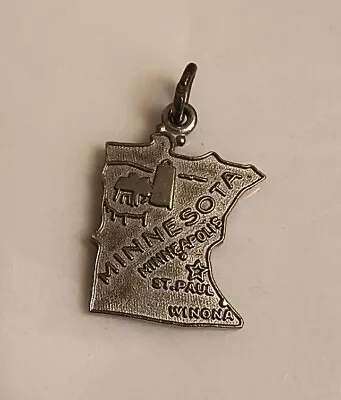 Vintage Wells Sterling Silver Minnesota Gopher State Souvenir Charm • $10.99