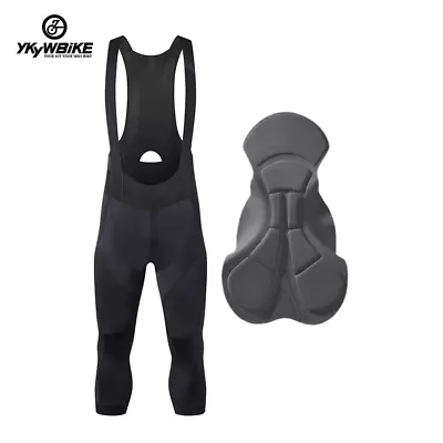 YKYWBIKE Mens Bike Bib Pants 3/4 Leg Cycling Bib Shorts Racing Tights Short Pant • $33.31