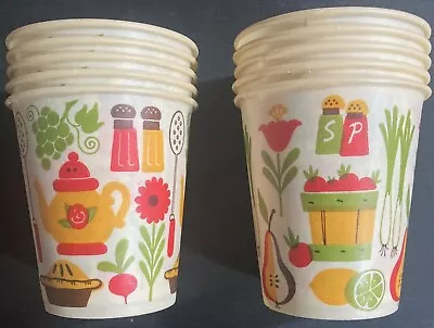 Vintage Lot Of 10 DIXIE Kitchen Cups Coffee Pot - Salt & Pepper Design  NOS  • $11