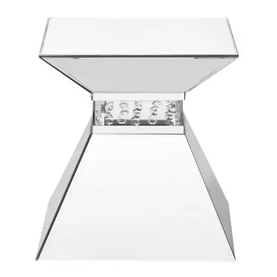 Elegant Lighting MF91019 Modern 20 X 12 Inch Clear Mirror And Crystal End Table • $150