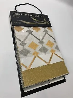 LaFayette Select Masterpieces: Brass Tacks 2163 Fabric Sample Book Gold Leaves • $44.95