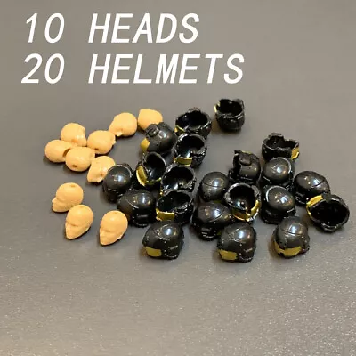 LOT 20 Helmet &10 Heads Accessories Mega Bloks Construx Halo Marine Cod Figure • $4.74