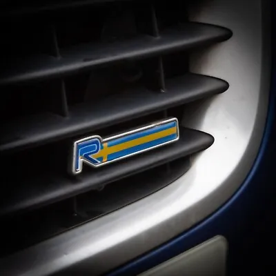 Volvo R Design Gel Domed Badge C30 S40 V50 S60 XC60 C70 XC90 Sweden Flag • £9.98