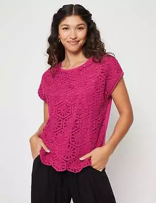 MILLERS - Womens Tops -  Extended  Sleeve Crochet Top • $16.87