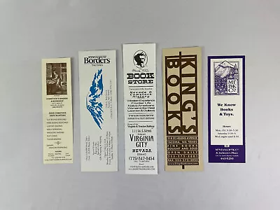 Bookstore Advertising Bookmarks Vintage WA/NV/MT Lot Ot 5 • $9.99