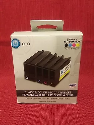 *NEW*OTHER Factory Sealed*ONN*compare To*HP**950-51XL* INK CARTRIDGES*4 COLORS! • $19.90