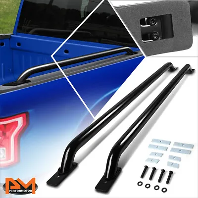 For 99-16 Ford F250/F350 81  82   Truck Bed Black 74.5 L Tubular Side Rail Bars • $80.89