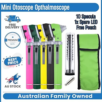 Mini Pocket Otoscope Fibre Optic Ear Scope Examination With LED • $33.49