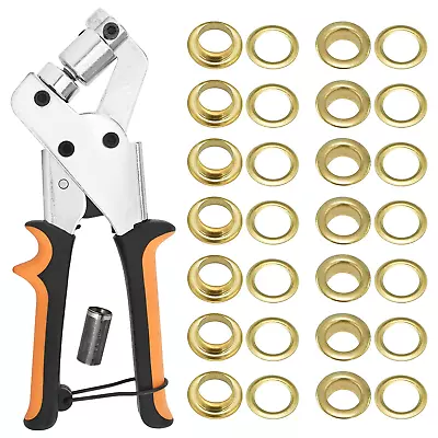 Portable 3/8 Inch/ 10Mm Grommet Tool Kit Handheld Hole Punch Pliers Grommets Eye • $31.94