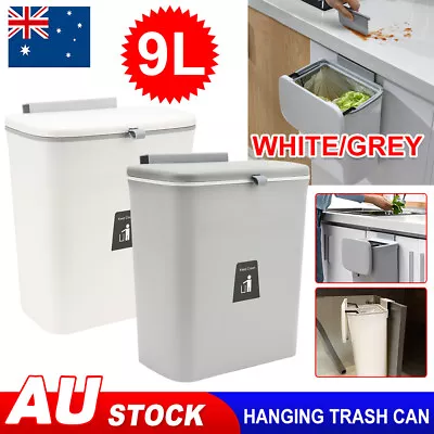 AU Waste Rubbish Bin Kitchen Sink Benchtop Side Cabinet Door Hanging Slide Lid • $24.85