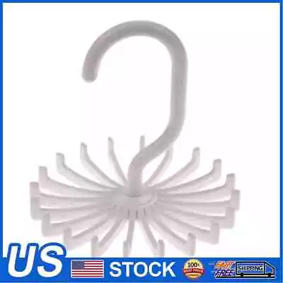 $5.91 • Buy Rotating Tie Rack Tie Hanger Holds 20 Hook Neck Ties Scarf Organizer