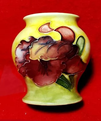 Vintage Moorcroft Orchid On Yellow  Vase 3 1/4  England • $40.97