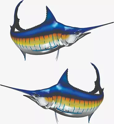 Blue Marlin Fish Fishing Auto Boat Car Truck Trailer Graphics Decal Stickers 24  • $64.67