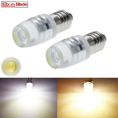 E10 3V 6V 12V 24V COB 2W Mes Screw LED Warm / White Flashlight Torch Lamp Bulbs • £4.67