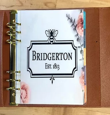 Bridgerton Lady Whistledown Cover Set 4 Use W Erin Condren A5 Ring Agenda Binder • $15.96