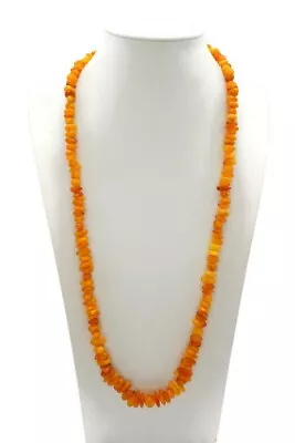 Vintage Amber Bead Necklace 28  • $71.99