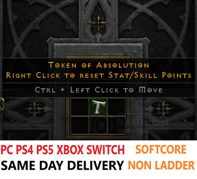 ✅ Pc Ps4 Ps5 Xbox Switch✅ Nl Token Of Absoulton Diablo 2 Resurrected D2r Items • $1.90