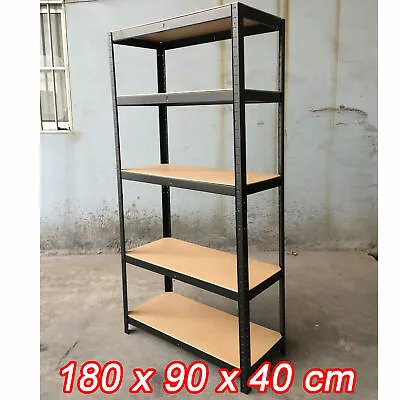 Garage Shelves Shelving 5 Tier Unit Racking Boltless Heavy Duty Storage Shelf • £37.54