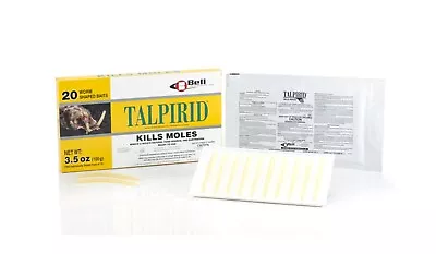 Talpirid Mole Bait Mimics Mole's Natural Food Source 1 Box 20 Worms Bell Labs • $53.99