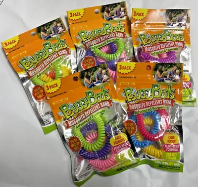 Buggy Beds Mosquito Insect Repellent Wristbands Multiple Colors 5 Packs-15Bands • $14.95