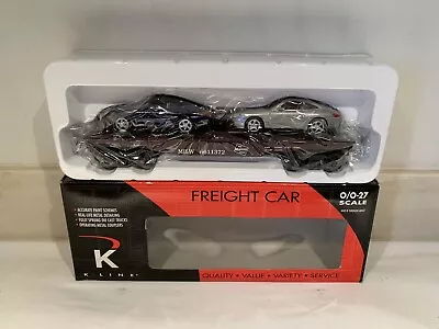 K-line Milwaukee Road Flat Car W/ Porsche 996 Auto Load! O Gauge Vehicle Carrier • $49.99