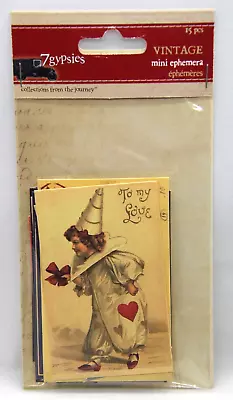 7gypsies VINTAGE Mini Ephemera 15-pc Nostalgic Scrapbooking Junk Journaling 2010 • $4.95