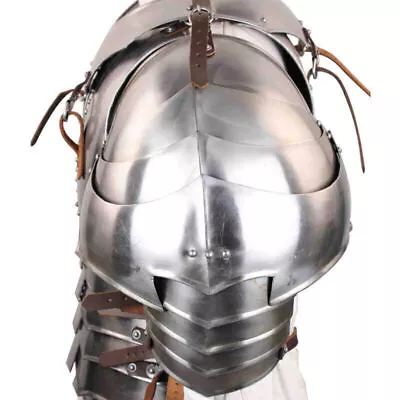 Medieval Templar Knight Renaissance 18g Steel Shoulder Pauldrons Armor Set • $129.99