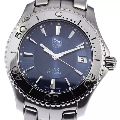 TAG HEUER Link WJ1112-0 Date Navy Dial Quartz Men's Watch_793453 • $618.80