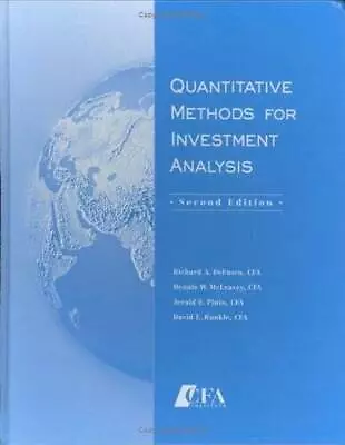 Quantitative Methods For Investment Analysis - Hardcover - GOOD • $11.83