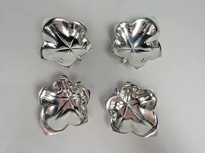 Tiffany Nut Dishes 22475 Midcentury Modern Leaf Bowls American Sterling Silver • $626.50