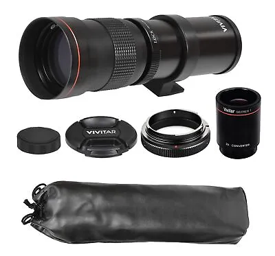 Vivitar 420-1600mm F/8.3 Manual Focus Telephoto Zoom Lens & T-Mount For Nikon F • $159.99