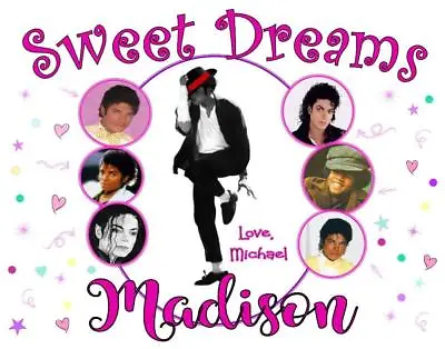 MICHAEL JACKSON PILLOWCASE  SWEET DREAMS   Personalized Any NAME Super Soft • $13.50