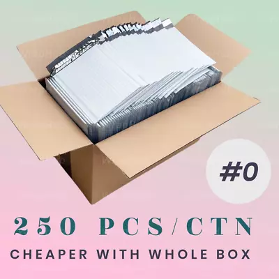 Poly Bubble Mailers #0 6''x9'' Padded Envelope Shipping Bags 💌 💌 250PCS/CTN • $3.41