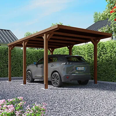 Cerland Victor Wooden Carport Car Shelter Canopy 3m X 5m Opaque Roof • £1099