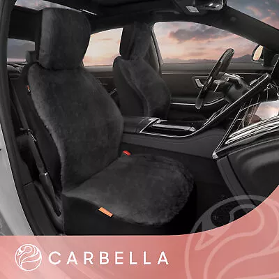 $39.50 • Buy Carbella Wool Fur Faux Sheepskin Car Seat Covers For Front Seats Black