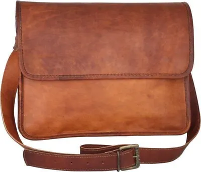 Leather Vintage Messenger Shoulder Men Satchel S Laptop School Briefcase New Bag • $54.46