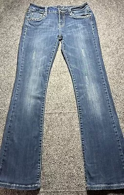 LA Idol USA Womens Jeans Size 7 30x34 Boot Cut Stretch • $16.10