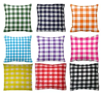 Gingham Poly Cotton Check Table Cloth Cover  ** Many Colours • £9.25