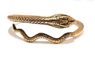 Adjustable Snake Cuff Bracelet  Antique Gold Plated Museum Store Collection • $54.50