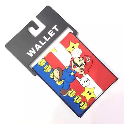 Super Mario Cartoon PVC Wallet With Card Holder Bi-Fold Purse Wallets • $10.84