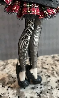 Monster EVER HIGH DOLL Fishnet Grunge Crop Leggings Footless Nylons Pantyhose • $10.50