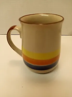 Vintage 3 Stripe Coffee/Tea/Soup  Mug Yellow / Orange / Blue  • $5.99