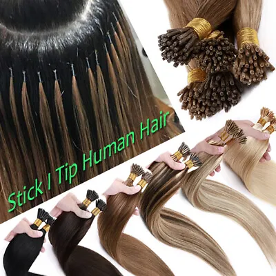 Indian THICK Pre Bonded Human Hair Extensions 100% Remy Stick I Tip 150G Ring 8A • $66.73