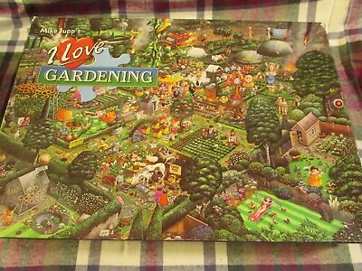 *!!* Superb Complete GIBSONS 1000pc Jigsaw Puzzle  I LOVE GARDENING  Mike Jupp • £10.80