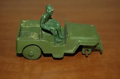 VINTAGE MPC Marx LIDO WW2 3 Inch Jeep And Toy Soldiers Driver Army Playset Items • $13.50