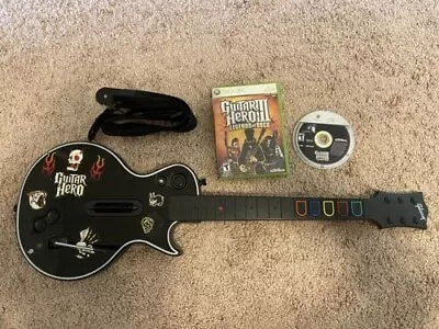 Xbox 360 Guitar Hero 3 Wireless Gibson Les Paul Guitar - Game Included - TESTED • $135