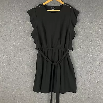 $34.95 • Buy City Chic Dress Womens Small Black A Line Drop Waist Ruffles Formal Event Ladies